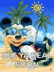 Mickey Mouse Beach See Ya Soon