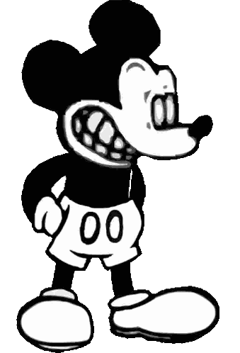 Mickey Mouse Big Mouth And Teeth Sticker