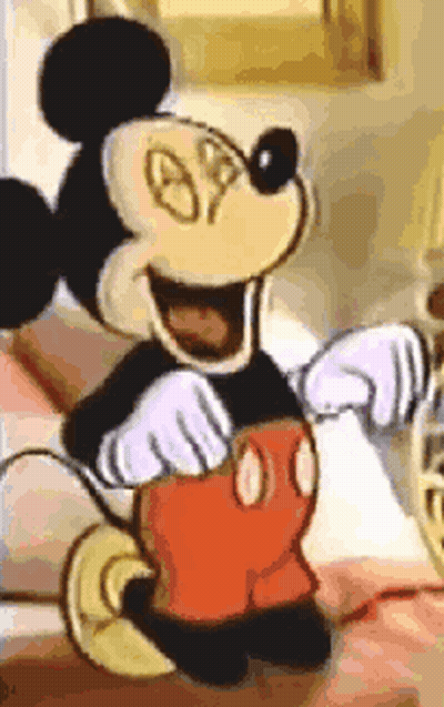 Mickey Mouse Cartoon Character With Open Mouth GIF