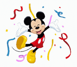 Mickey Mouse Celebrating Confetti