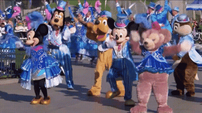 Mickey Mouse Characters Dancing GIF