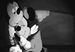 Mickey Mouse Comforting Minnie Mouse GIF
