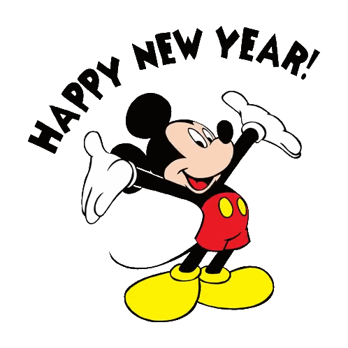Mickey Mouse Happy New Year Sticker