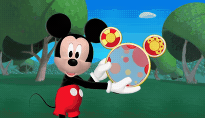 Mickey Mouse Holding Blue Ball GIF