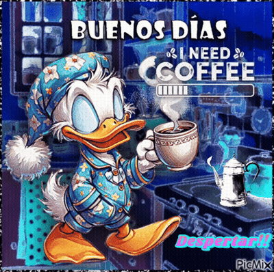 Mickey Mouse Holding Coffee GIF