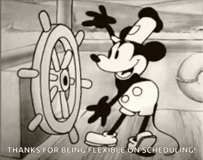 Mickey Mouse Holding Steering Wheel Thanks GIF