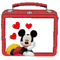 Mickey Mouse In Green Lunch Box Sticker