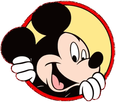 Mickey Mouse In Red Circle Sticker
