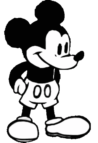 Mickey Mouse In Shorts With Numbers Sticker