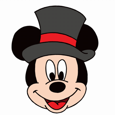 Mickey Mouse In Top Hat Happy New Year GIF