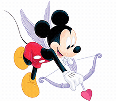 Mickey Mouse Is Flying With A Bow And Arrow GIF