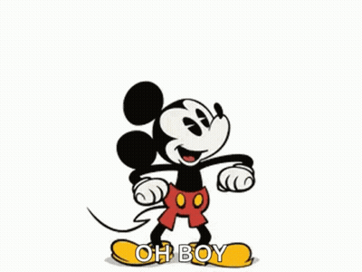 Mickey Mouse Jumping Fist Pump Oh Boy GIF