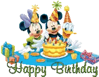Mickey Mouse Minnie Mouse And Daisy Duck Are Celebrating A Birthday Sticker