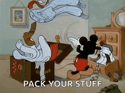 Mickey Mouse Packing Trunk GIF