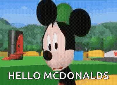Mickey Mouse Saying Hello McDonald's GIF