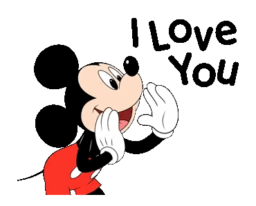 Mickey Mouse Saying I Love You Sticker
