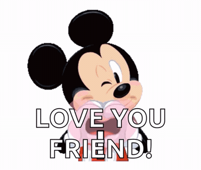 Mickey Mouse Saying Love You Friend GIF