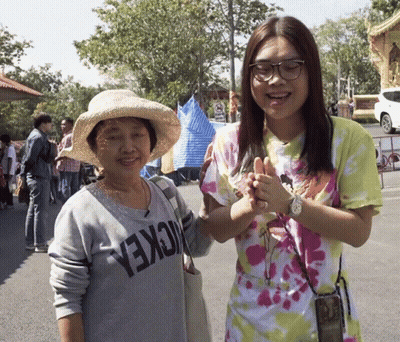 Mickey Mouse Shirt Woman And Older Woman Hat GIF