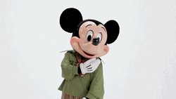 Mickey Mouse Shoulder Brush GIF
