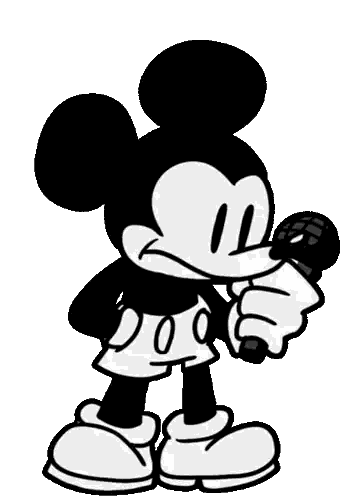 Mickey Mouse Singing Into Microphone Sticker