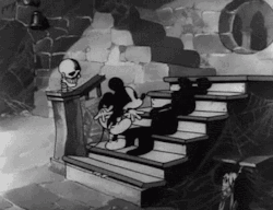Mickey Mouse The Haunted House Skull GIF