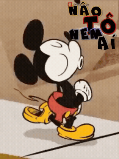 Mickey Mouse Walking Com Não To Nem Aí GIF