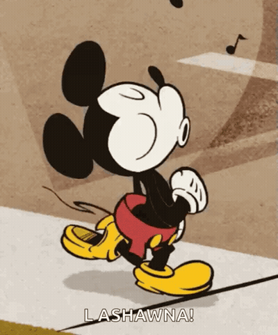 Mickey Mouse Walking With Lashanna GIF