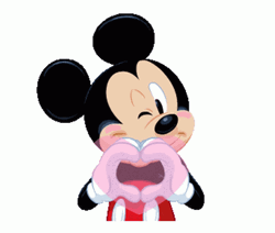 Mickey Mouse Wink Bubble Heart
