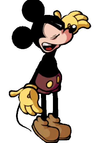 Mickey Mouse With Eyes Closed Sticker