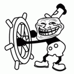 Mickey Mouse With Troll Meme Face GIF