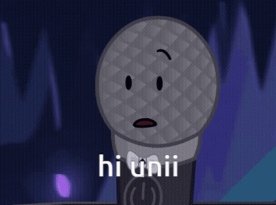 Microphone With Face Saying Hi Unii