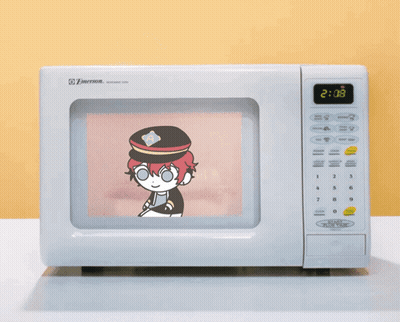 Microwave Display Showing 2:08 GIF