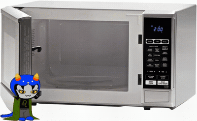 Microwave Displaying 2:00 GIF
