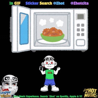 Microwave With Bowl of Food