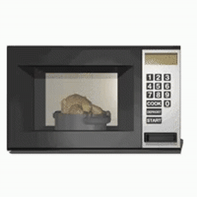 Microwave With Bowl Of Food GIF