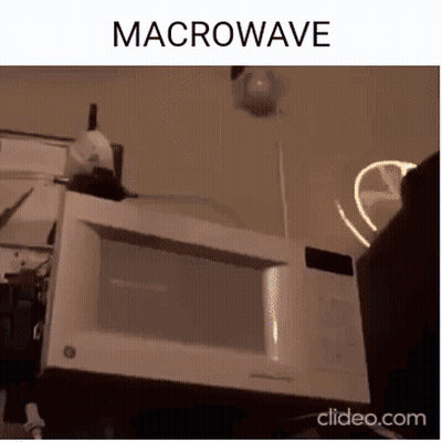 Microwave With Macrowave Text GIF