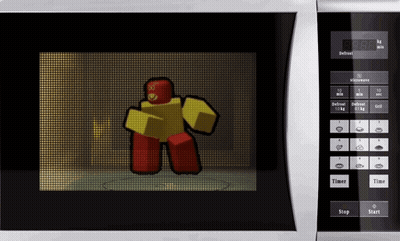 Microwave With Robot Image GIF