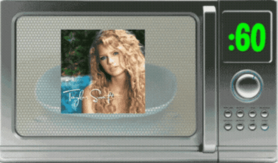 Microwave With Taylor Swift Picture At .60 GIF