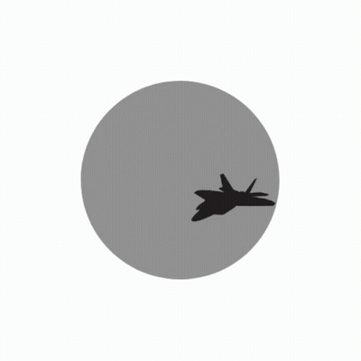 Mid-Bay Air Force Logo With Fighter Jet GIF