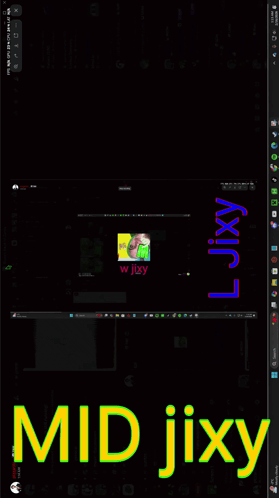 Mid Jixy Text On Computer Screen GIF