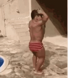 Midget Funny Dance Sexy Swim Wear GIF