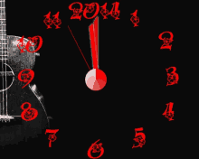 Midnight Countdown Clock Happy New Year 2014 GIF