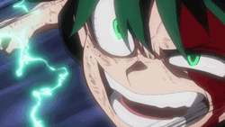 Midoriya Electric Power Attack GIF