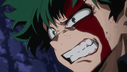 Midoriya Face Covered In Blood GIF
