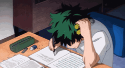 Midoriya Focus On Studying GIF