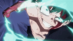 Midoriya Punching An Enemy GIF