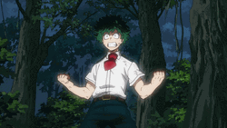 Midoriya Releasing His Power GIF