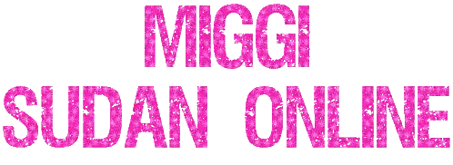 Miggi Sudan Online Logo With Pink Glitter Sticker