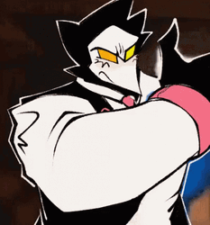 Mighty Muscular Spamton Tossing Enemy GIF