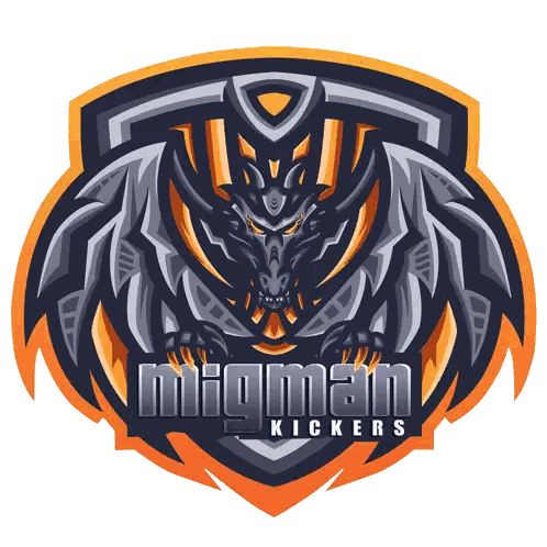 Migman Kickers Logo With Dragon Sticker